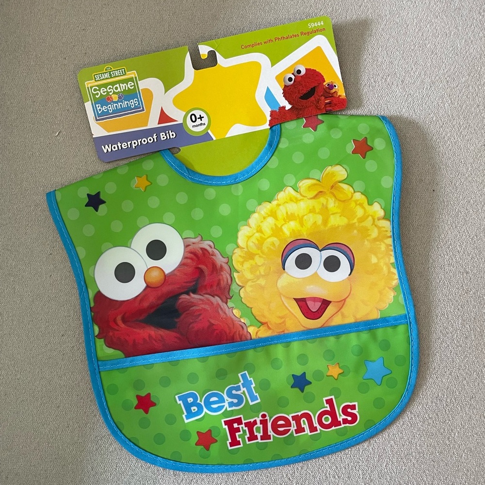 Sesame Street Elmo & Big Bird Waterproof Bib